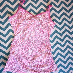 COPY - EXPRESS Cheetah Print Ruched Tank